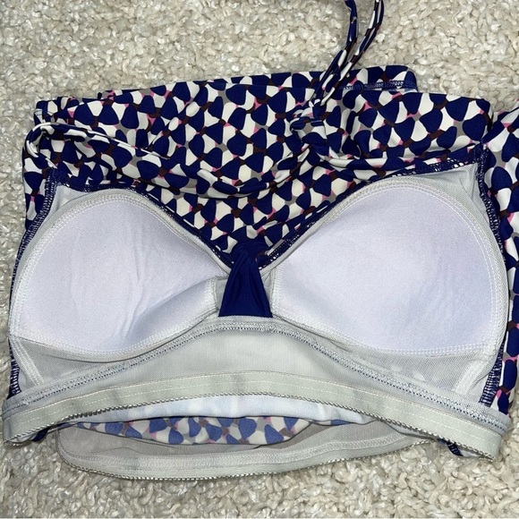 Boden Tankini Top Women’s Size 8 Halter Bow Front Patterned Swim - Picture 7 of 9